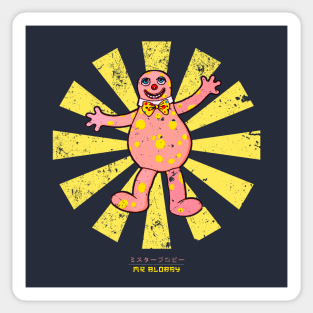 Mr Blobby Retro Japanese Sticker